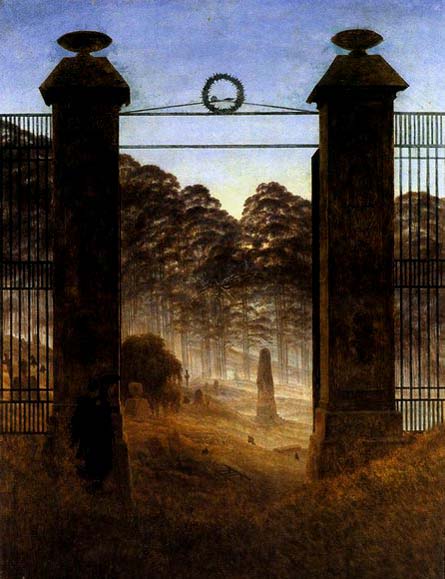 Caspar David Friedrich The Cemetery Entrance